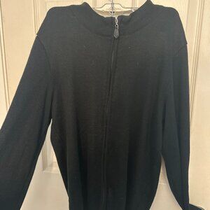Fourmy Black Zip-Up Sweater | Size S | Cozy Layering Piece